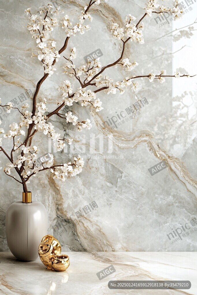 梅花轻奢背景墙