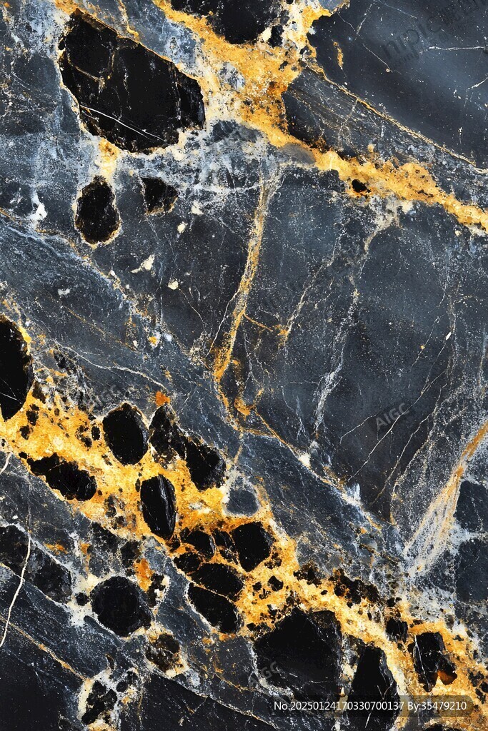 蓝色透光大理石装饰画