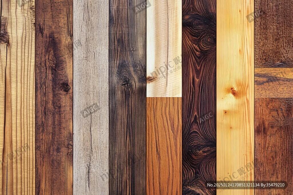 多种颜色木板木材