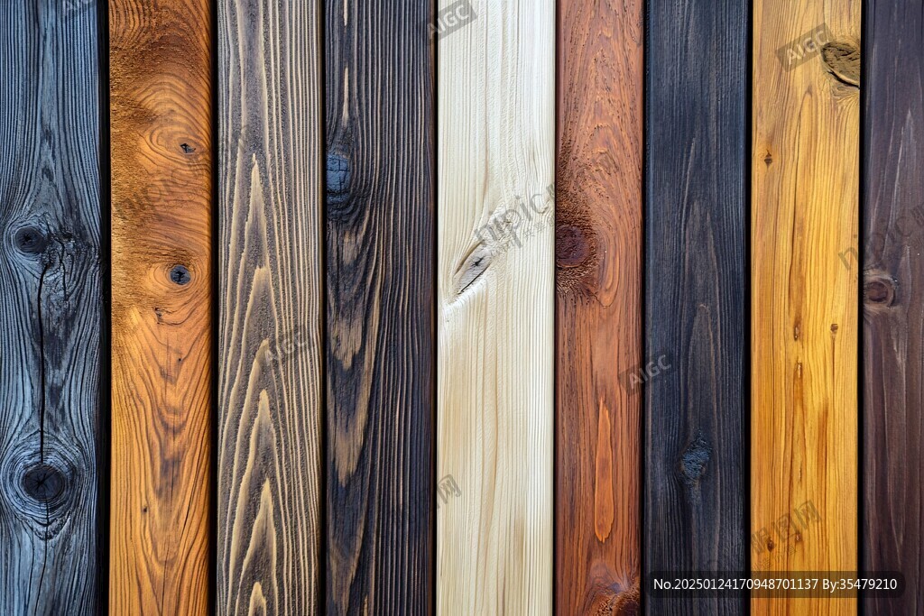 多种颜色木板木材