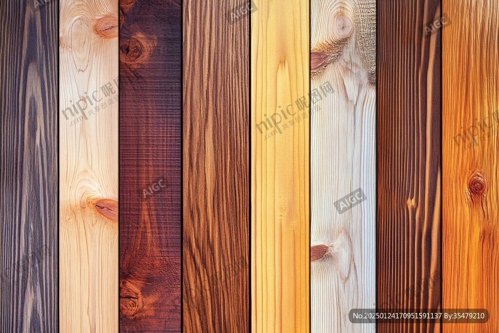 多种颜色木板木材