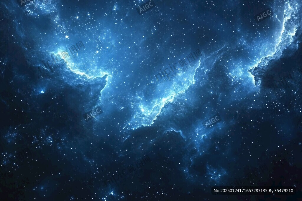 繁星点点蓝色动态宇宙