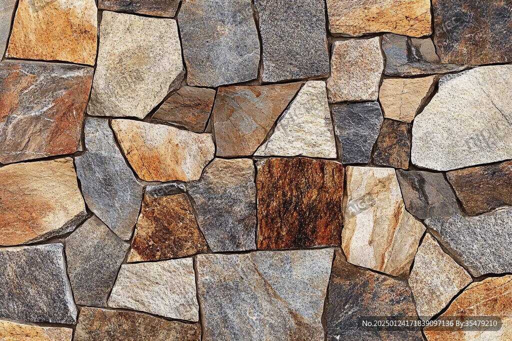 黄色石片装饰墙