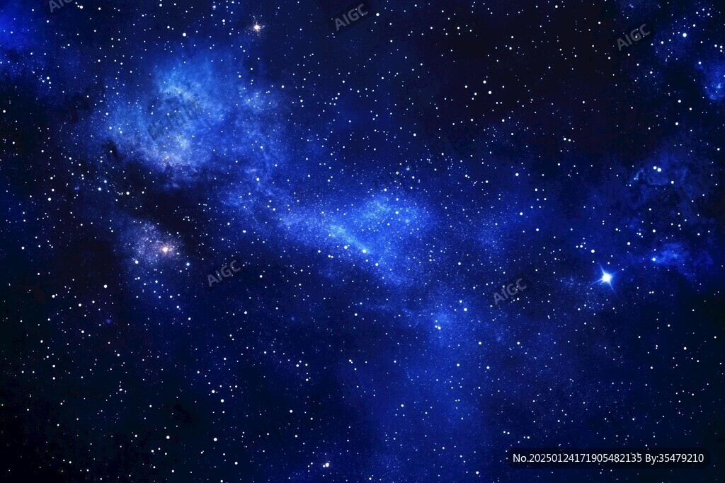 繁星点点蓝色动态宇宙