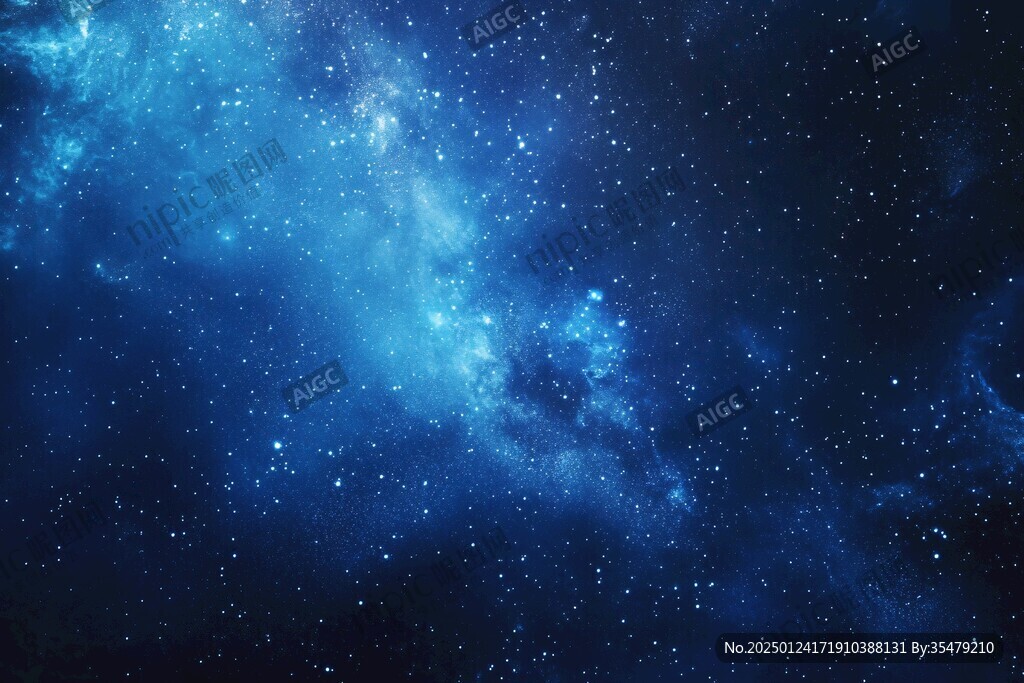 繁星点点蓝色动态宇宙