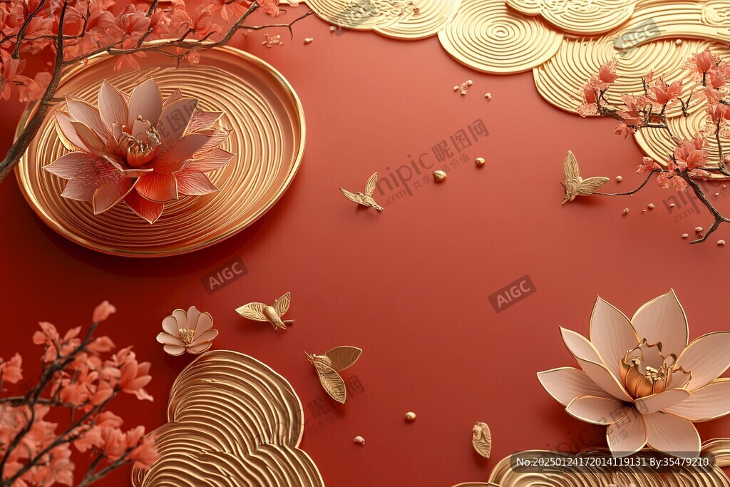 红金风插画