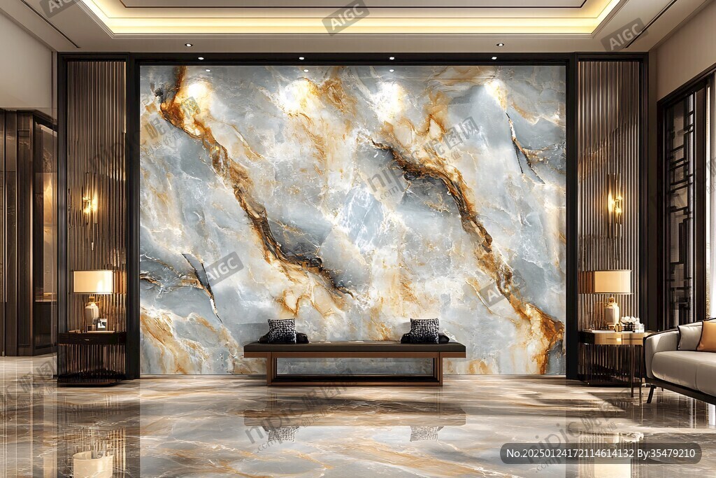 轻奢大理石背景墙