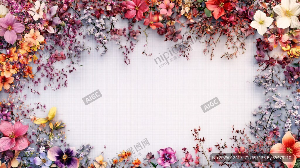 鲜花画板背景
