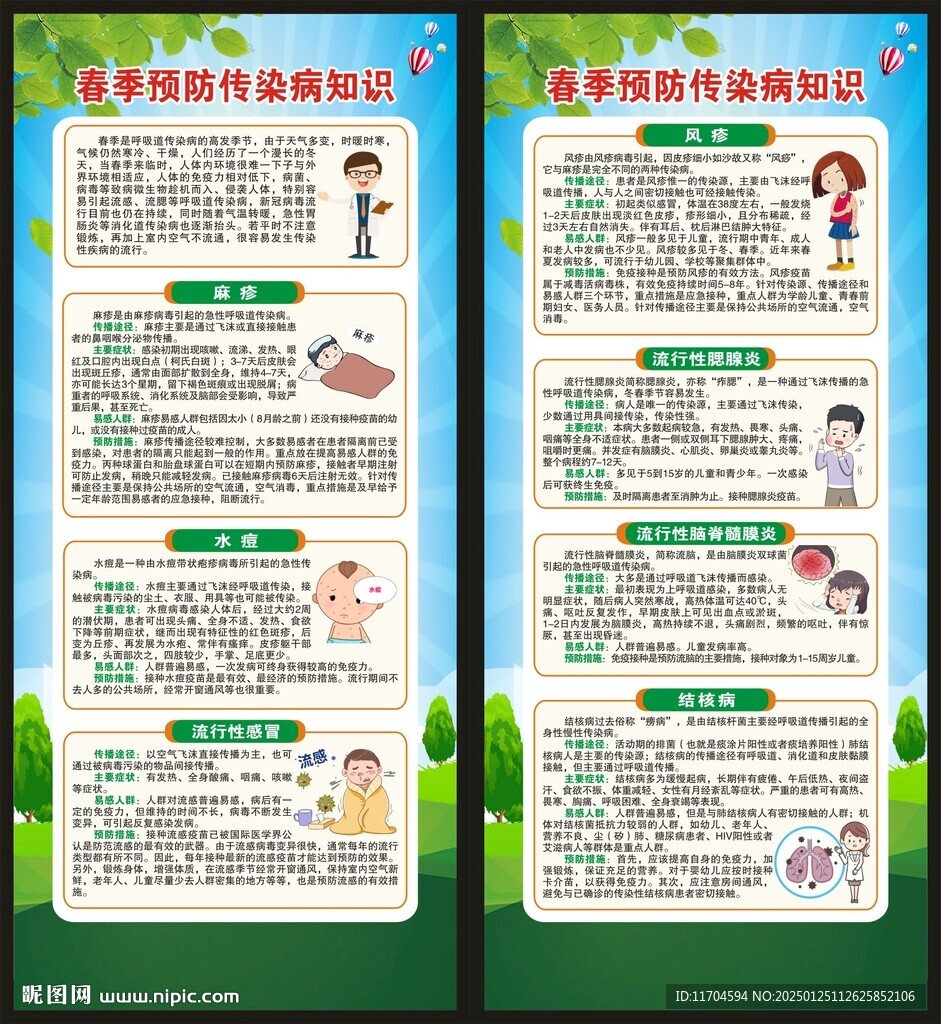 春季健康教育展架