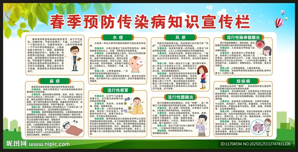 春季预防传染病知识宣传栏
