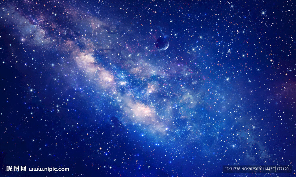蓝色璀璨星空