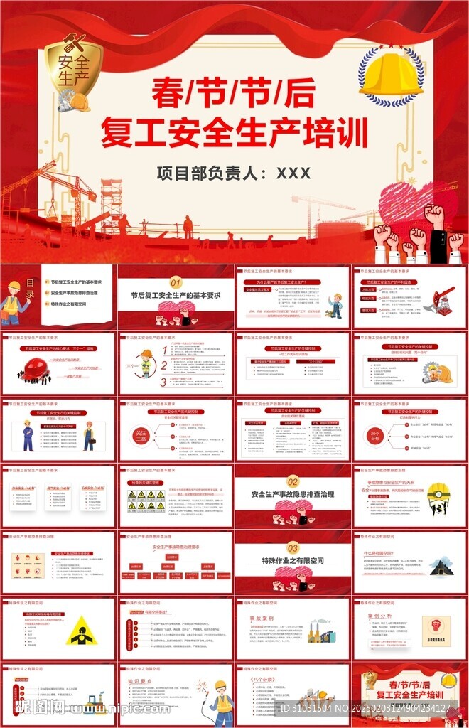 春节复工安全生产培训PPT