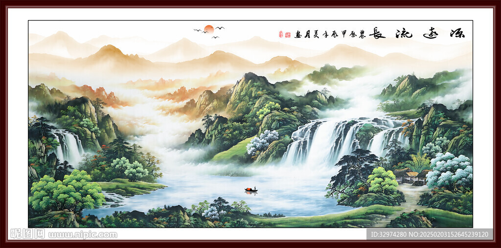 山水画客厅国画山水