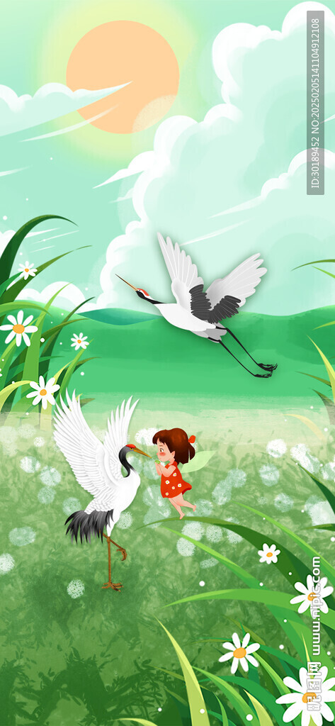 环境保护日手绘插画海报