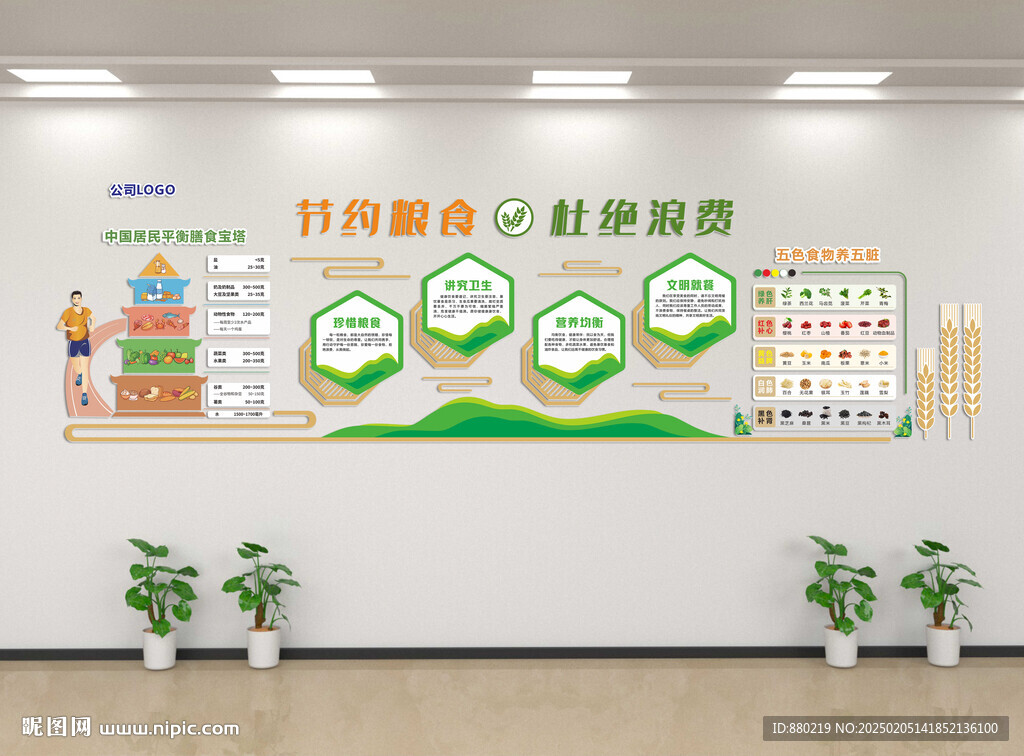 食堂健康饮食文化墙宣传栏
