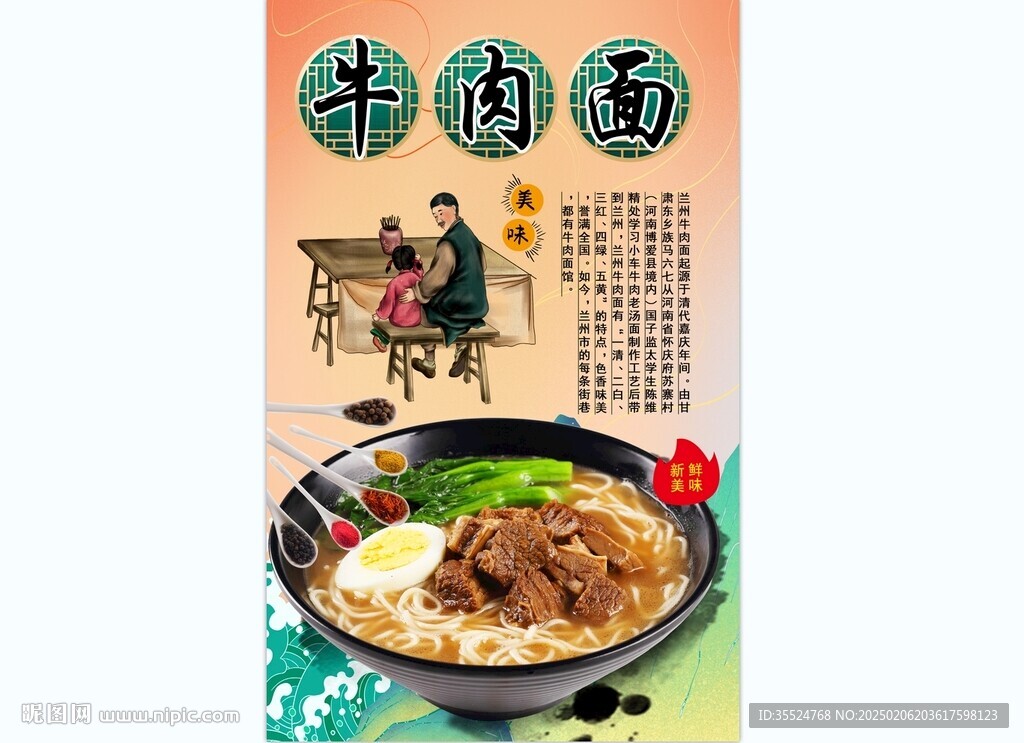 牛肉面背景墙