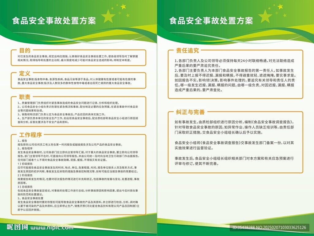 食品安全事故处置方案