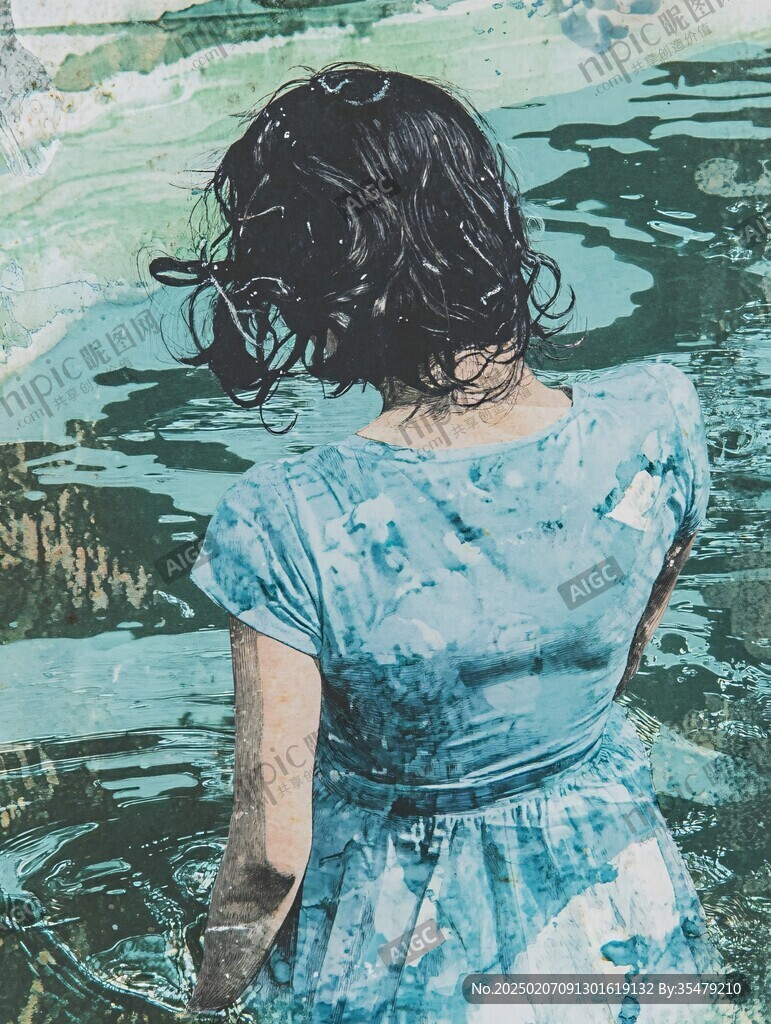 油画少女