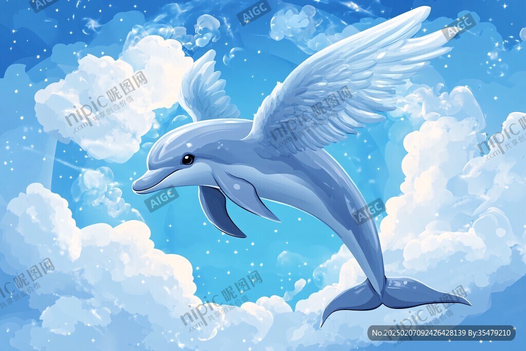 海豚插画