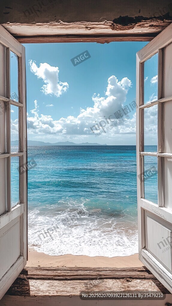 透过窗口海看海