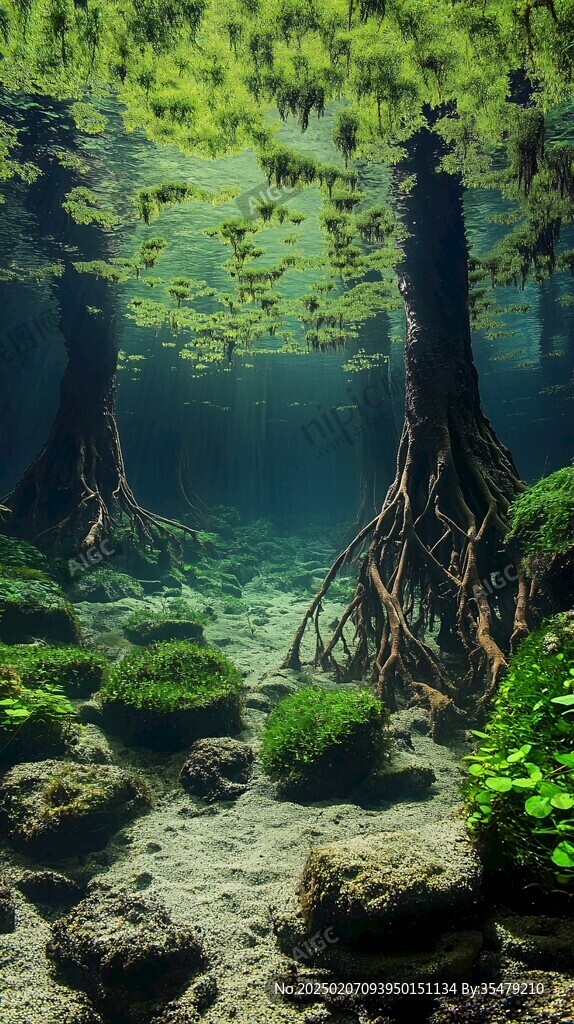 水下的树木