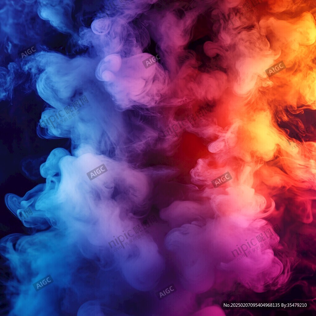 多色烟雾艳丽图案背景