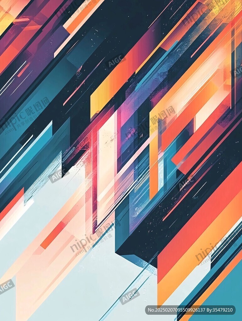 创意线条色块背景