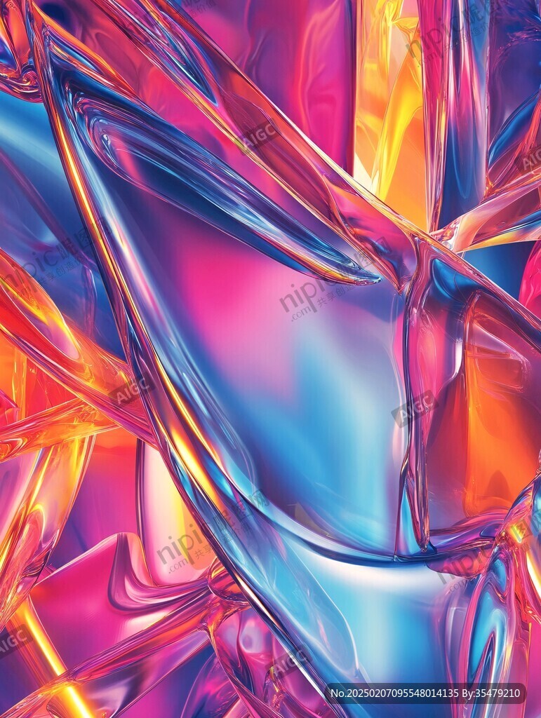 流光意境彩色渲染图案