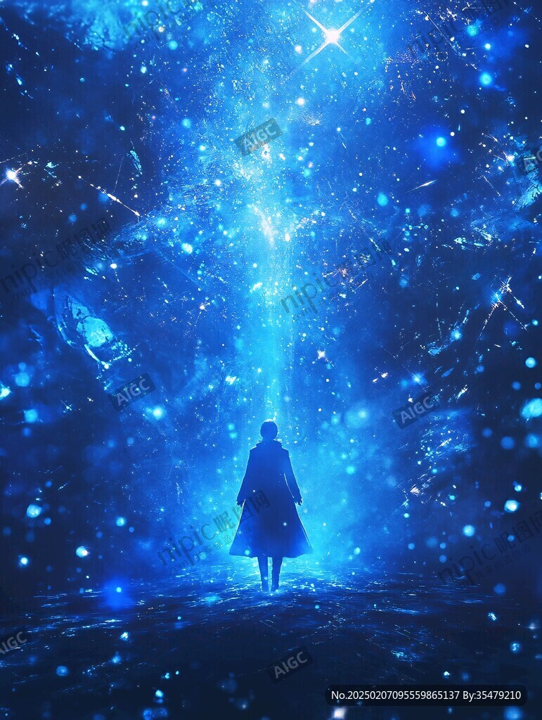 星辰大海女孩背影