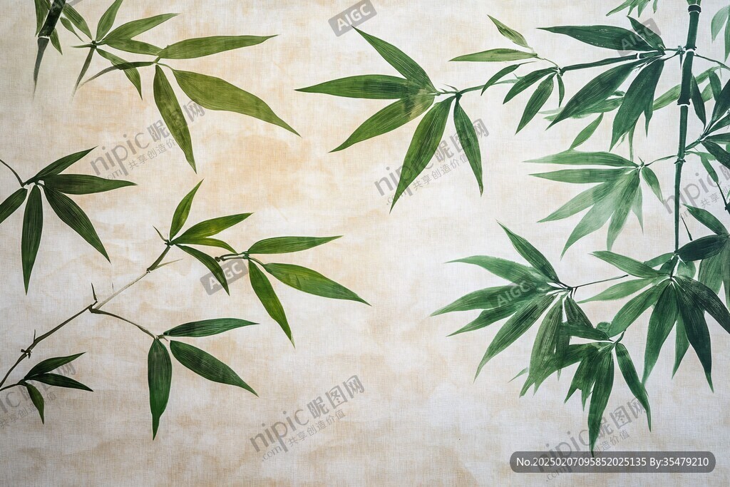 绿竹壁画