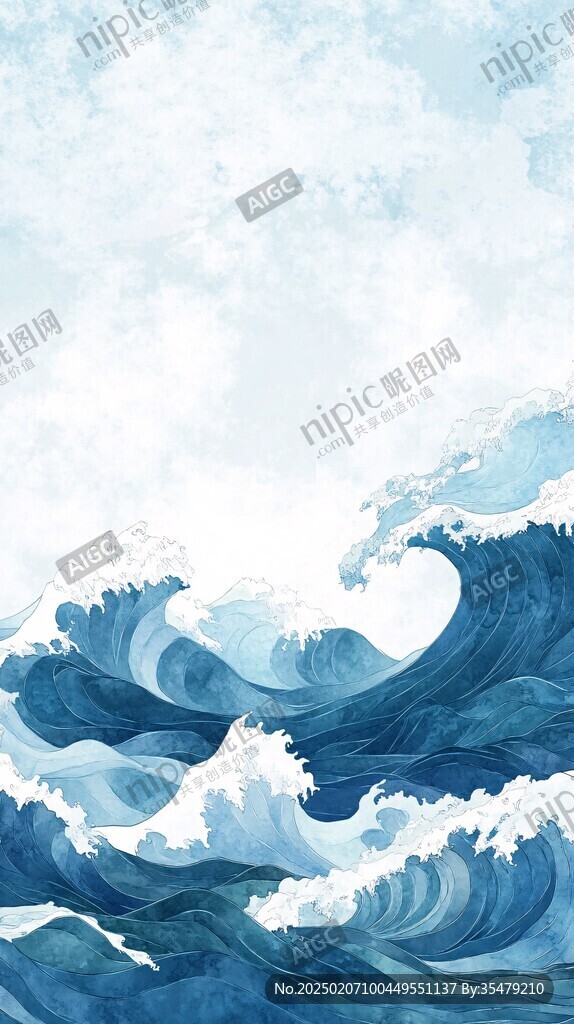 古风海浪浪花