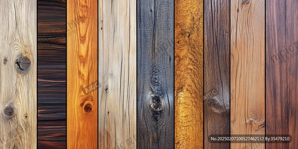 多种颜色木板木材
