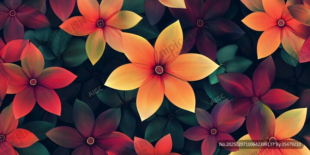 炫彩花朵壁纸