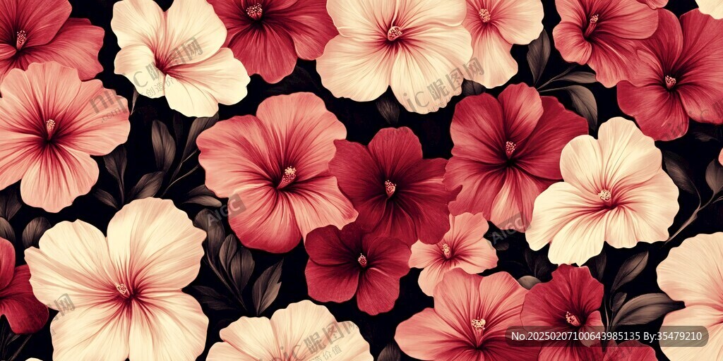 芙蓉花图案
