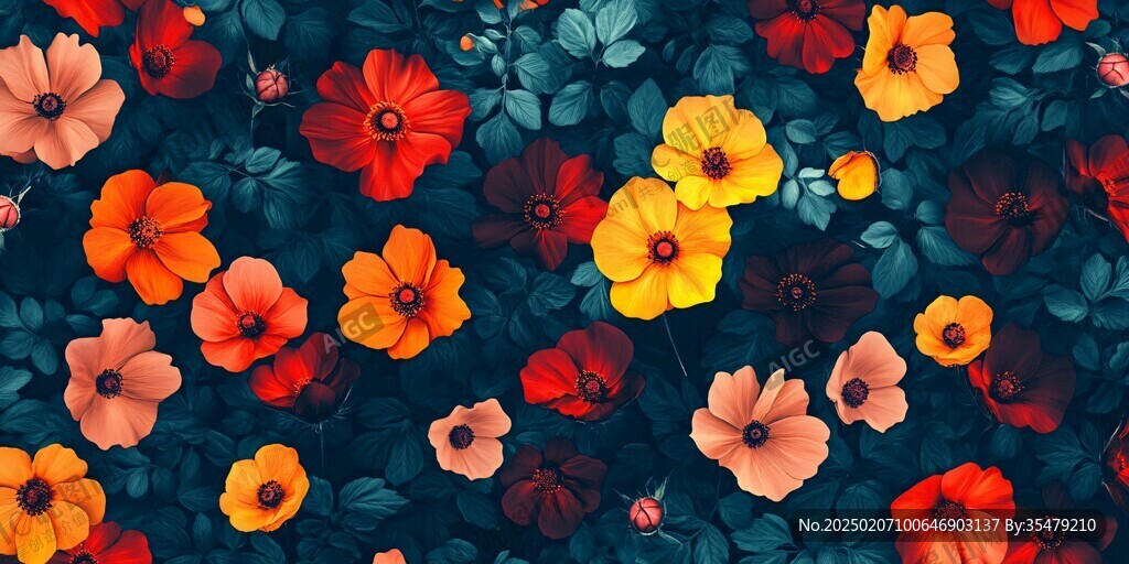 满版鲜花背景