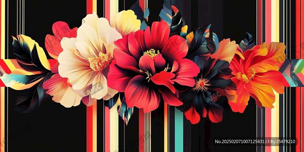 炫彩花朵壁纸