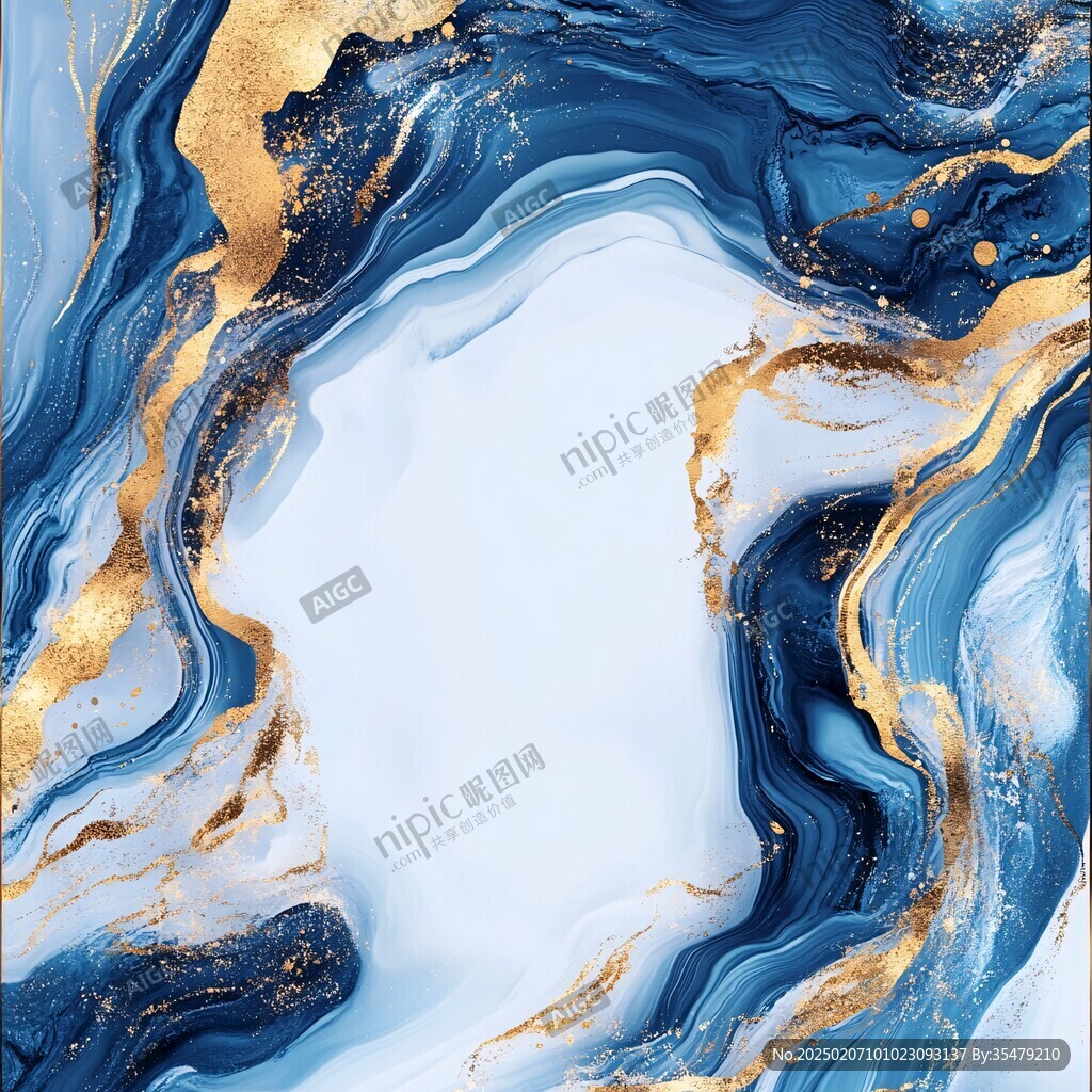 流体大理石金色素材