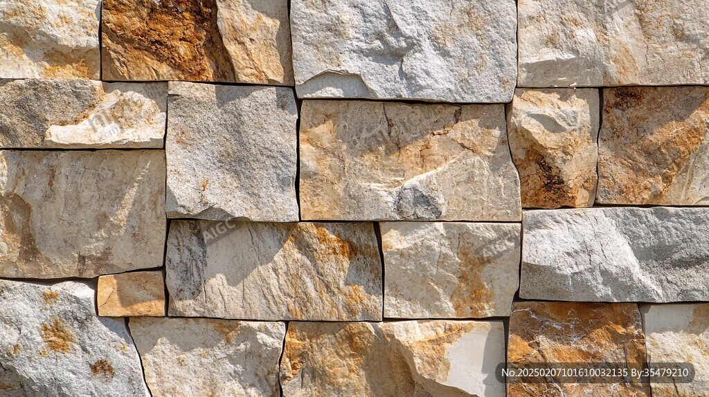 黄色石片装饰墙