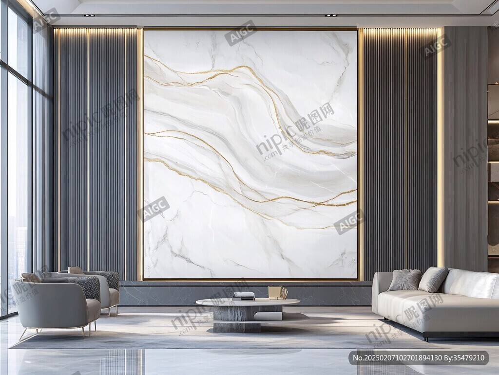 轻奢大理石背景墙