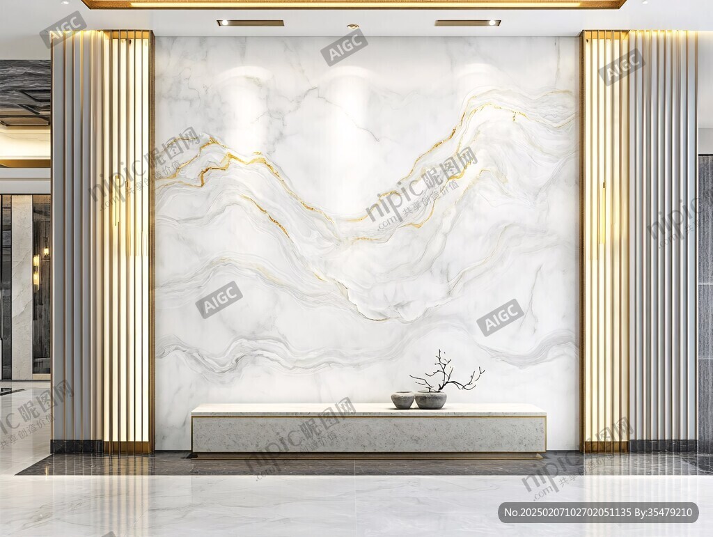 轻奢大理石背景墙