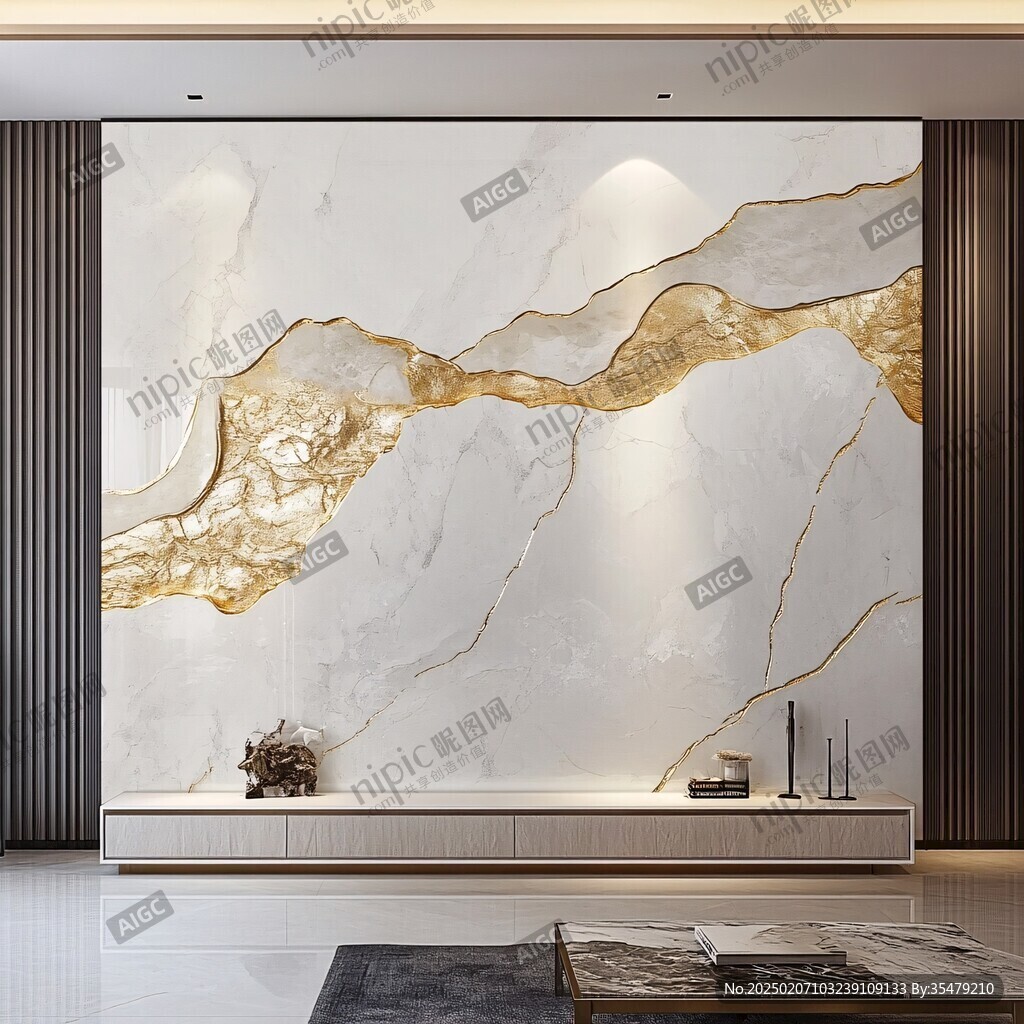 轻奢大理石背景墙