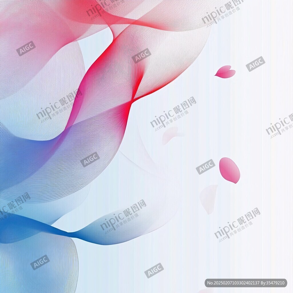 蓝粉纹理曲线动感线条
