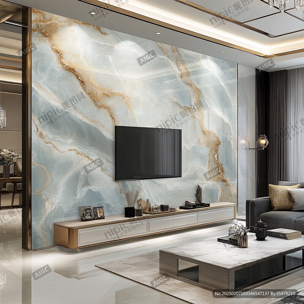 轻奢大理石背景墙