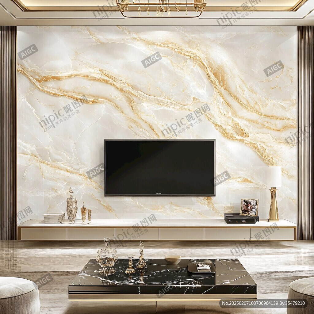 轻奢大理石背景墙