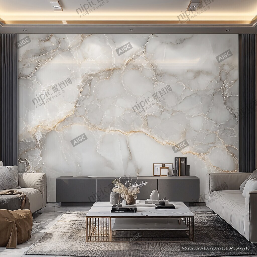 现代北欧大理石背景墙