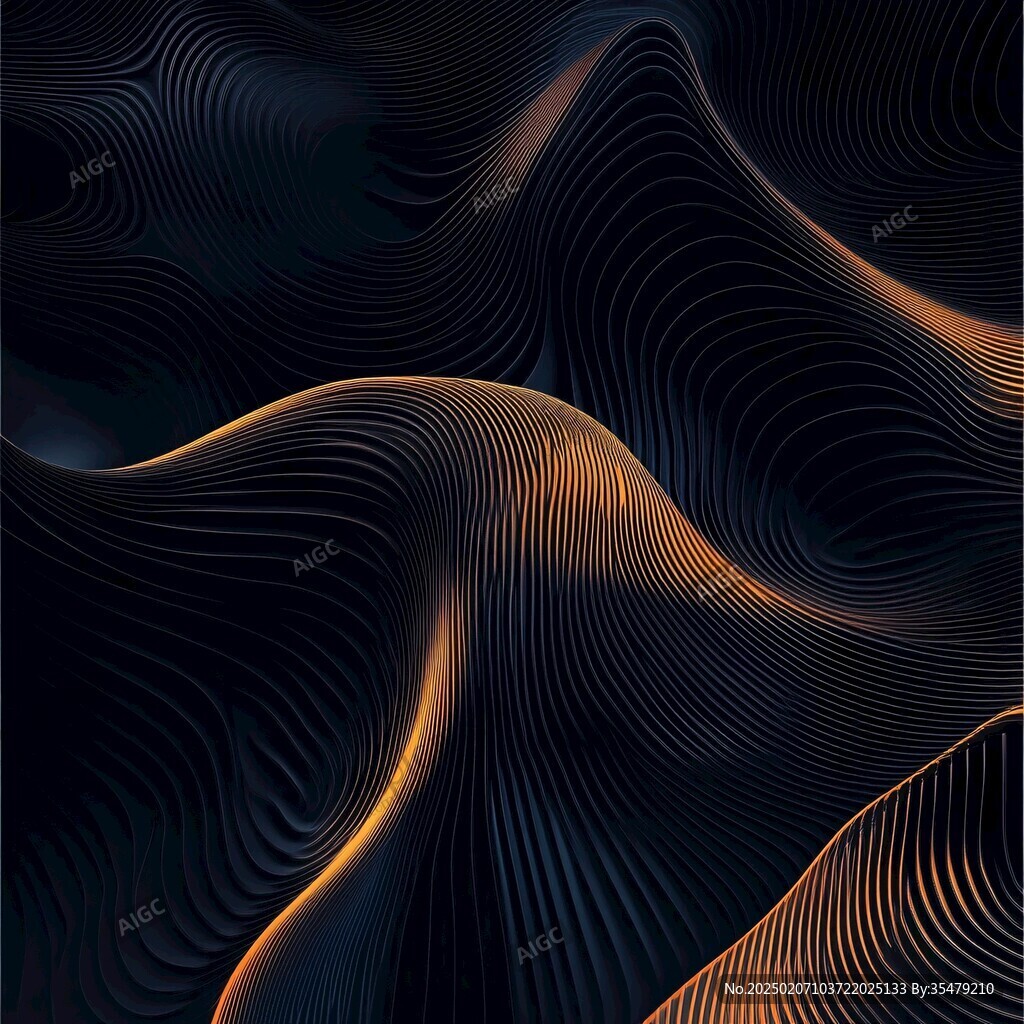 4d金色线条艺术
