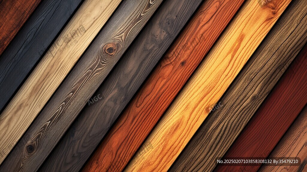 多种颜色木板木材