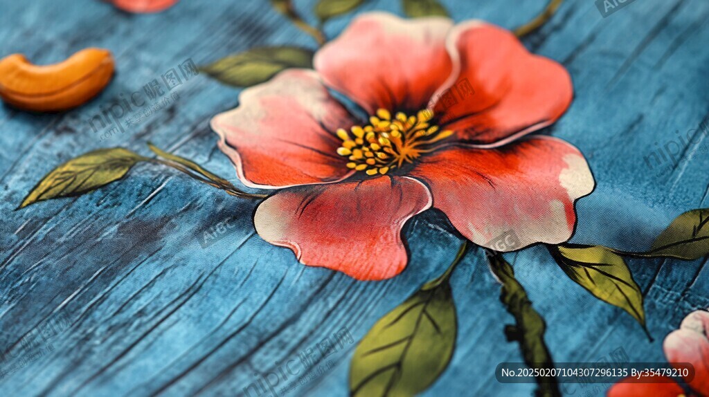 花瓣插画浮雕