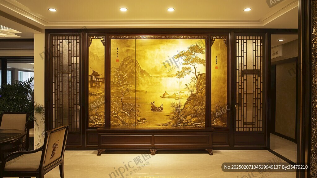 迎客松酒店客厅背景