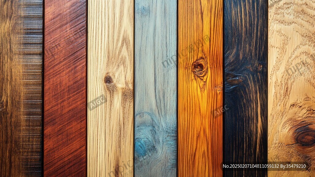 多种颜色木板木材